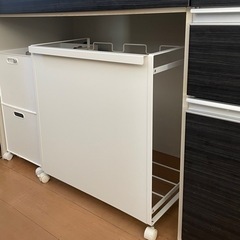 【取引者決定】tower/タワー 目隠し分別ダストワゴン 3分別の画像