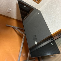 ガラステーブル　昇降型