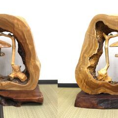 ≪ZB271ジ新≫『宮城 直接引取限定』衝立 天然木 高さ約73㎝/総重量約28.7㎏ 古民具 仕切り/パーティション 和風 インテリア/オブジェ/置物の画像