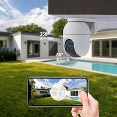 防犯カメラ 屋外専用 AI人体検知 防水 有線LAN　監視カメラ　アレクサ連動の画像