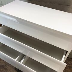 NITORI ニトリ 6段 チェスト 箪笥 衣類 収納 白 ホワイト WISH3 100HC-WH 25c菊の画像