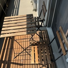 IKEA テーブル&チェア2脚　屋外用
