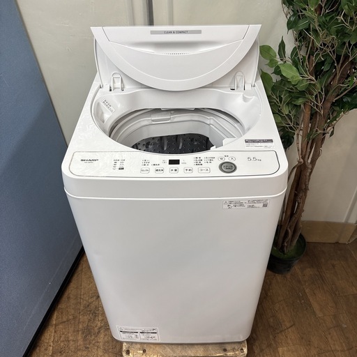 I349 ? ジモティー限定価格！ 2024年製の高年式♪ SHARP 洗濯機 （5.5㎏） ⭐ 動作確認済 ⭐ クリーニング済