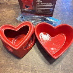 ハート型チョコレートフォンデュの画像