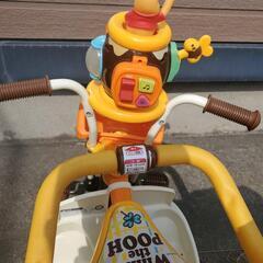 値下げ！早い者勝ち！現金決済にて！ides くまのプーさん ポップンカーゴ 三輪車 手押しの画像