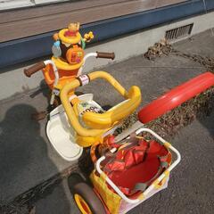 値下げ！早い者勝ち！現金決済にて！ides くまのプーさん ポップンカーゴ 三輪車 手押しの画像