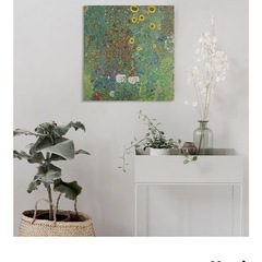 グスタフ・クリムトオーストリアの象徴主義の画家アート作品（農家の庭） 絵画ウォールアート (60x60cm)の画像