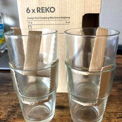 【イケア】REKO グラス 6 ピース（2個欠品）の画像