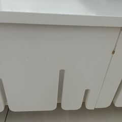 ★ジモティ割あり★  TV台 ホワイト H42×D48×W150 クリーニング済み HJ6104の画像