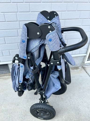 人気色★エアバギーココ プレミアムフロムバース　メランジデニム airbuggy クッションマット　ベビーカー