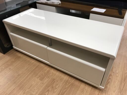 ★ジモティ割あり★  テレビ台 ホワイト H46×W120×D46 クリーニング済み KJ8988