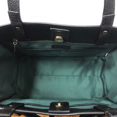 【A571】レザートートバッグ Samantha Thavasa ブラックの画像