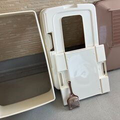 猫大型システムトイレ美品＆猫砂（無料）の画像