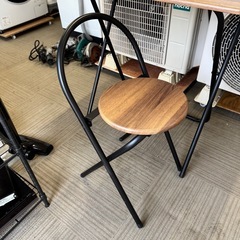 【超美品‼️】便利♪ 折りたたみ式 デスク＆チェア セット 折りたたみテーブル パソコンデスク ヴィンテージ調ブラウン♪の画像