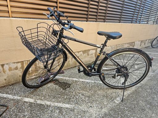 オフィスプレスTR（アサヒ）自転車 メタリックブラック／備品付き／美品