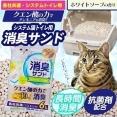 猫砂 システムトイレ クエン酸入り 香り付き 6L×2袋の画像