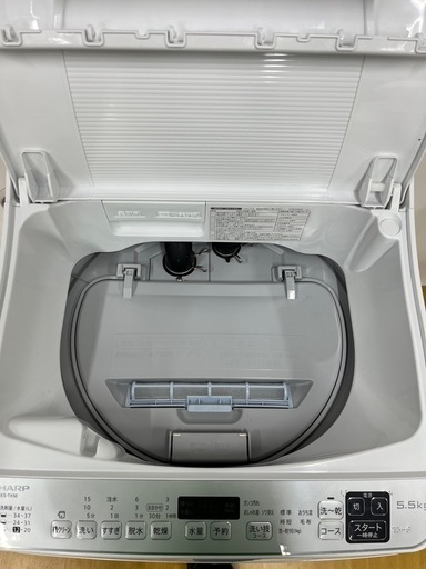 ‼️SALE‼️★シャープ★2021年製 全自動洗濯機5.5kg