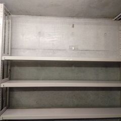 事務用天井突っ張りラック　6段　スチール製（2台）の画像