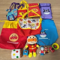 アンパンマン まとめ売り バッグ ぬいぐるみ　ペットボトル入れ 