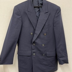 M【中古品】Paul Smith ポールスミス ダブルブレストジャケット スラックス スーツ M ウール NVY 紺の画像