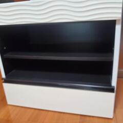 おしゃれなキャビネット 手渡し限定　BK×WTの画像