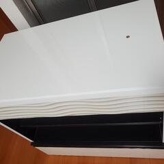 おしゃれなキャビネット 手渡し限定　BK×WTの画像