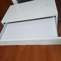 おしゃれなキャビネット 手渡し限定　BK×WTの画像