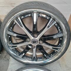 165/35R17　アルミ　タイヤ4本セット　No.165 　ホイール1本歪み大の画像