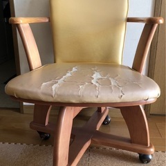 好きな布でDIY も！　360度　回転ダイニングチェア　食卓椅子...