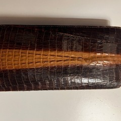ワニ革?長財布の画像