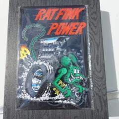 🔶新品未使用/ラットフィンクRATFINKブリキ看板20cm×30cmの画像