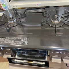 パロマ ガステーブル クリスタルブラウン グリル未使用 プロパンガス ガスコンロ ガステーブル 右強火 IC-S87BMの画像