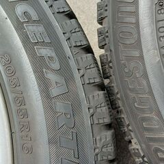 冬 VW ゴルフ 8/7/6/5 アウディ PCD112 ベンツ BMW【富山】ボーベット +38 ET38 冬 ブリヂストン 205/55R16 中古４本 スタッドレス 16インチの画像