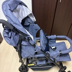 2人乗りベビーカー　DUOシティHOP2 ブルーデニム 2人乗りベビーカー DUOシティHOP2 ブルーデニム