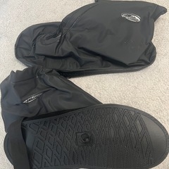 新品未使用　レディース　レインシューズカバー　黒の画像