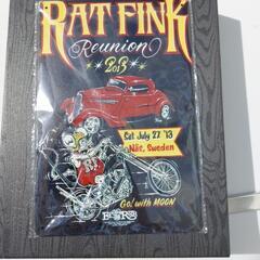 🔶新品未使用/ラットフィンクRATFINK9ブリキ看板20cm×30cmの画像