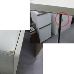 ドレッサー 鏡台 幅60×奥行39×高さ130cm 化粧台 イス付き メイク台 スツール付き ダメージ多 札幌 手稲の画像
