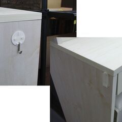 ドレッサー 鏡台 幅60×奥行39×高さ130cm 化粧台 イス付き メイク台 スツール付き ダメージ多 札幌 手稲の画像