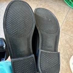 美品！黒の合皮ローファー2足組👞の画像