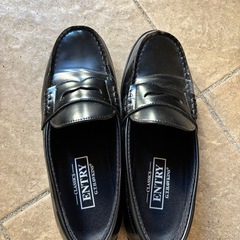 美品！黒の合皮ローファー2足組👞の画像