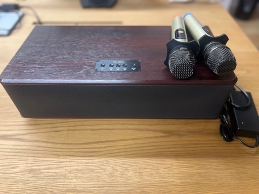 新品！HANZON サウンドボックス 無線マイク2本付き HANZONサウンドボックス カラオケセット 家庭用 マイク