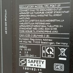 程度良好 hp ProDesk 600G5 SFF Win11Pro Core i7-9700/32GBメモリ/M.2 SSD1TB+HDD1TB/DVDマルチの画像