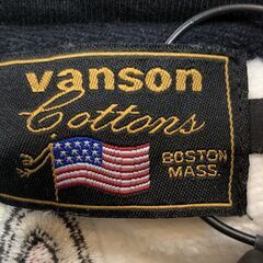 【ジャングルジャングル岸和田店】VANSON　TFOA　ボーダージャケット　Ｌサイズ　ブラック/ホワイトの画像