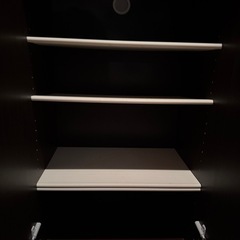 シューズクローゼット　ミラー付き　
ダークブラウンの画像