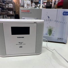 TOSHIBA 東芝 TY-CDR8　CDラジオ　クロックラジオ　目覚まし機能 ホワイト 中古品 ③の画像