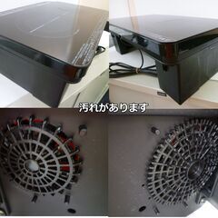 ★IRIS OHYAMA アイリスオーヤマ 2口IHコンロ IHK-W13S-B 2021年製 IHクッキングヒーター IRIS OHYAMA 脚付 幅56cm ブラック lの画像
