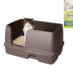 デオトイレ ワイド 2点セット  その他猫砂や餌付