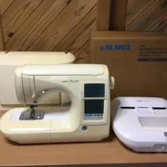 受け渡し完了しました　JUKI刺繍機EM-1とJUKI家庭用ミシ...