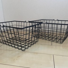 スチールバスケット2個セット