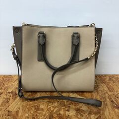 【ジャングルジャングル岩出店】【A580】ショルダーバッグ MICHAEL KORS バイカラー グレーの画像